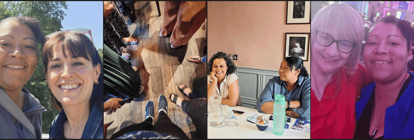 Photo collage of neurodivergent and disabled business owners coming together